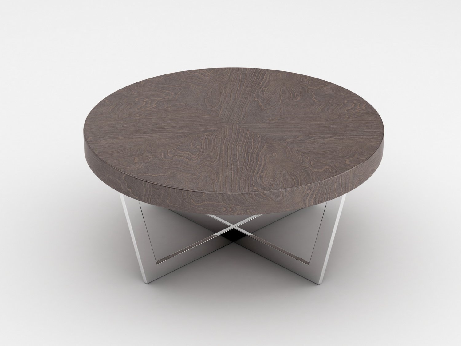Circular Coffee Table- Acorn High Gloss/polished Stainless Steel