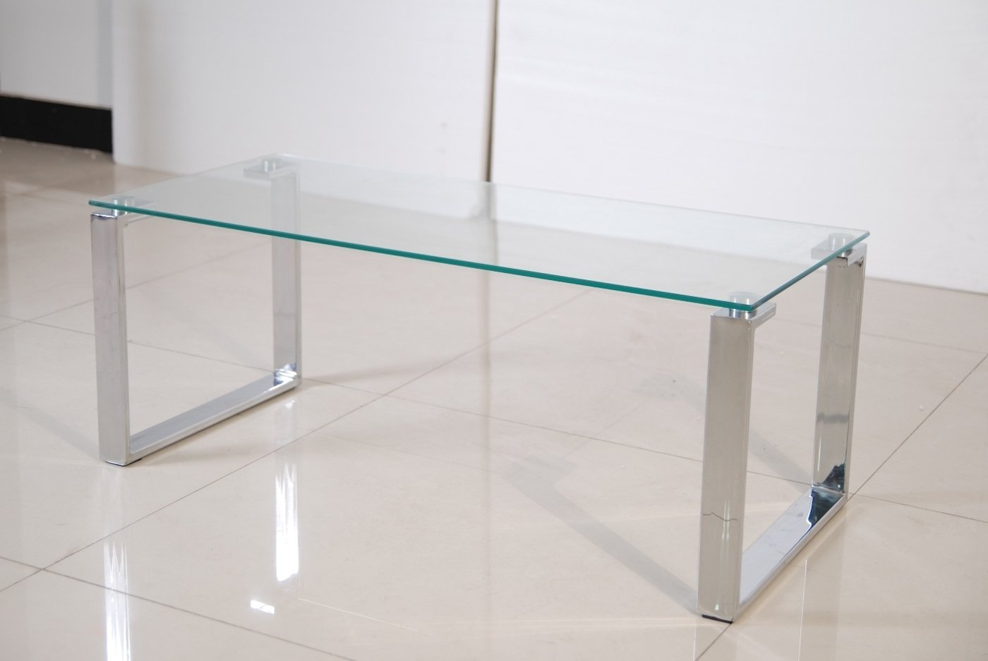Coffee Table - Clear Glass/polished Stainless Steel
