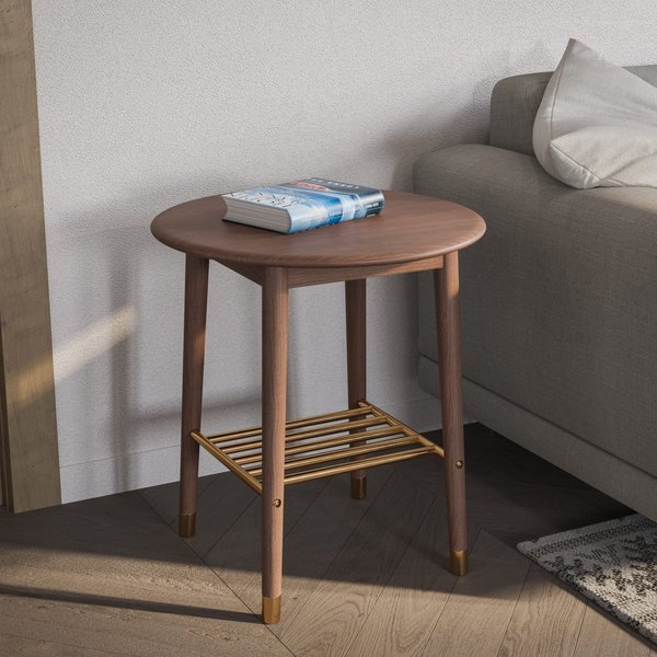 Rise Walnut Side Table