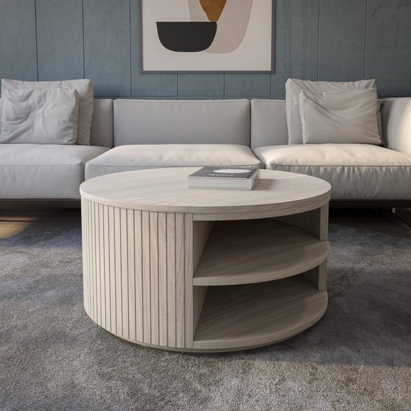 Senda Whitewash Swivel Coffee Table