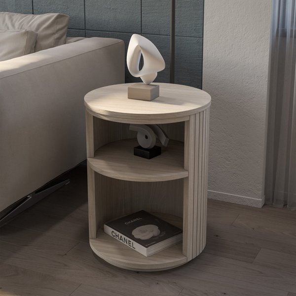 Senda Whitewash Side Table