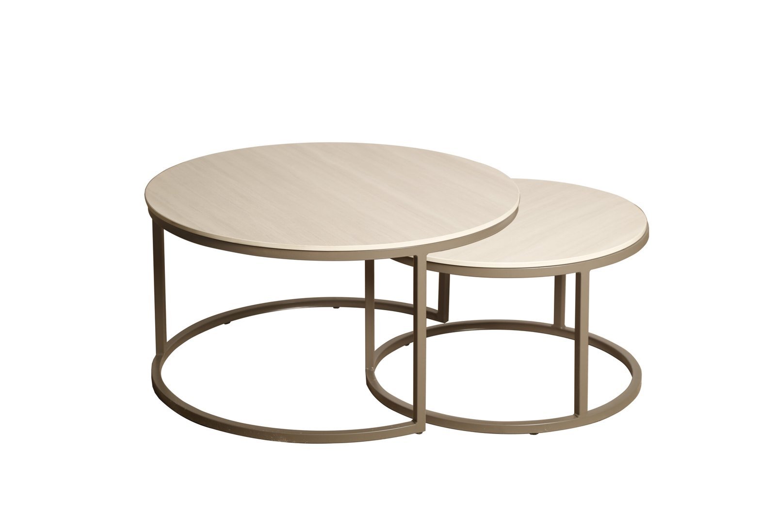 Yale Latte Round Coffee Table Nest