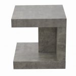 LUCA COLLECTION - End Table - Light Concrete Finish