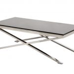 ZARA COLLECTION - Coffee Table - Chrome Base with Black Tempered Glass Top