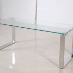 OMEGA COLLECTION - Coffee Table - Clear Glass/Polished Stainless Steel