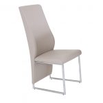 CRYSTAL COLLECTION - Set of 4 Chairs - Champagne PU with UK FR Foam + Chrome Legs