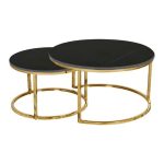 CIRCO BLACK CIRCULAR COFFEE TABLE NEST