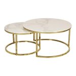 CIRCO WHITE CIRCULAR COFFEE TABLE NEST