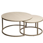 YALE LATTE ROUND COFFEE TABLE NEST